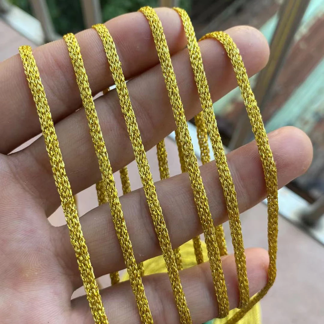 500g Gold silver flash Yarn For Knitting yarn Hollow yarn DIY Chunky Yarn crochet yarn Metallic Cotton metallized threads ZL64 2