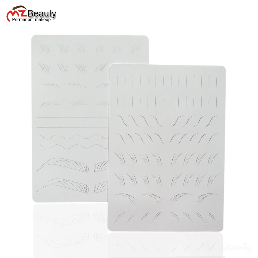 Double Sided Hair Stroke Pattern Practise Skin Pad Best Nano Brows Silicone Practice Skin For Permanent Makeup Basic Hair Stroke chinese medium regular script calligraphy copybook ouyang xun yan zhenqing character basic stroke of practice for beginners