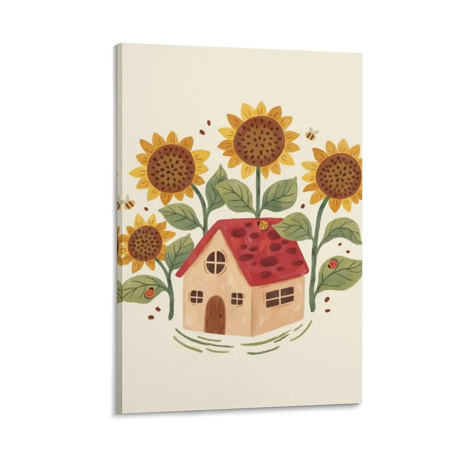 

Sunflower House Canvas Painting korean room decor fashion wall paintings home decors accessories