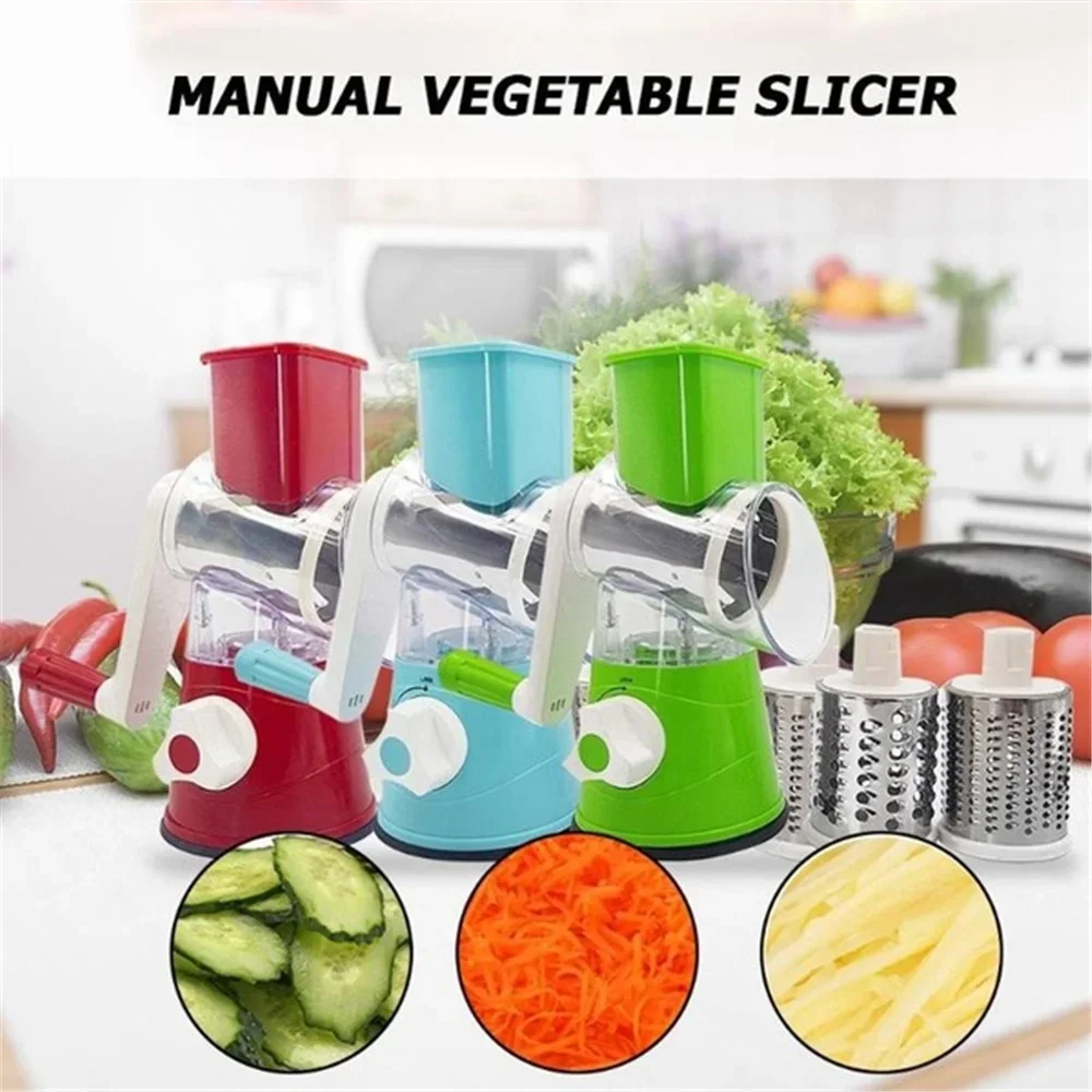 Multifunctional Food Processor - Manual Meat Grinder, Vegetable Garlic  Chilli Chopper, Slicer, Rotary Dicer, Fruit Kitchen Tool - AliExpress