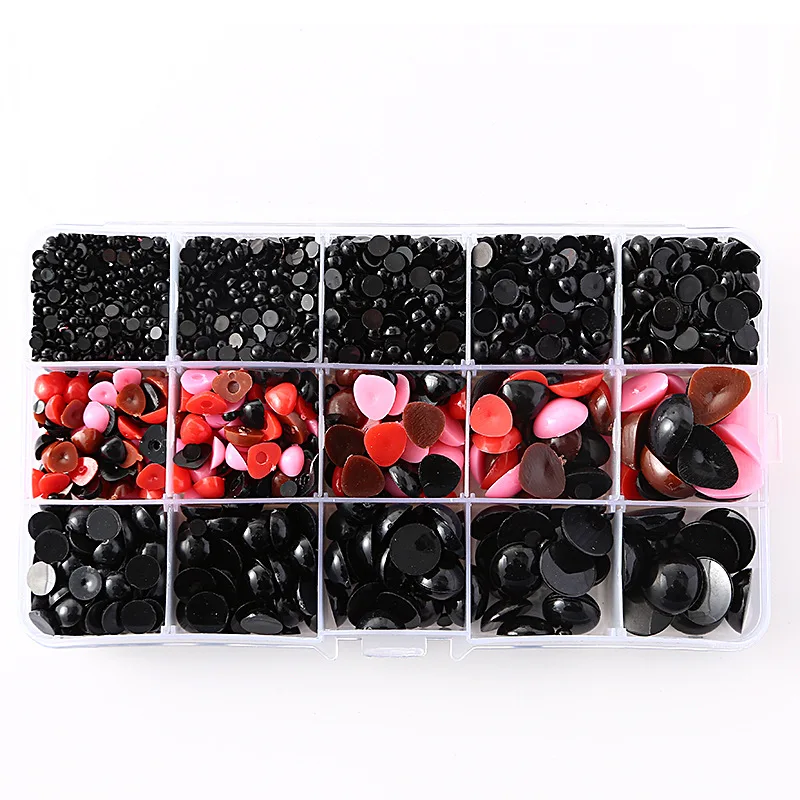 2575Pcs Occhi Piatti Rotondi Naso Triangolo Naso Occhi Di Plastica Per Bambole Che Fanno Giocattoli Bambole Orsacchiotto Occhi Amigurumi Che Fanno Acc
