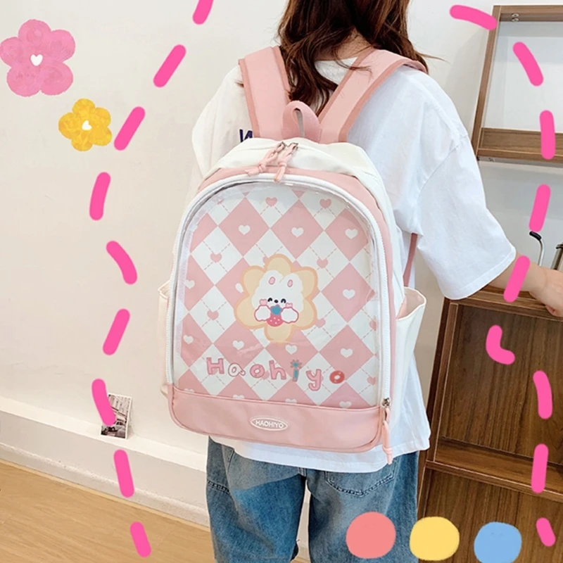 Fashion Backpack Large Capacity Casual College Bookbag for Boys Girls Student