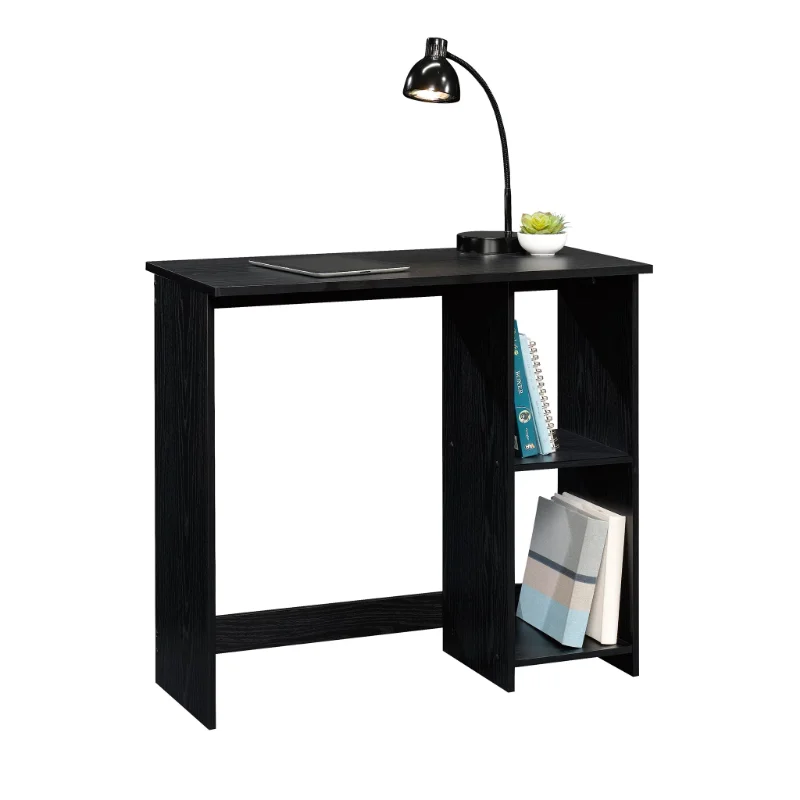 Description Picture 4 of itemMainstays Computer Desk Small Space Writing Desk with 2 Shelves True Black Oak Finish Laptop Table Furniture