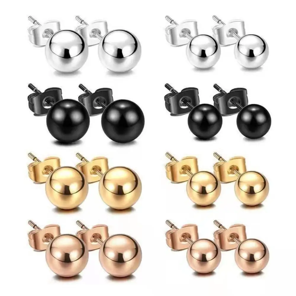 

10 пар, серьги-гвоздики из нержавеющей стали