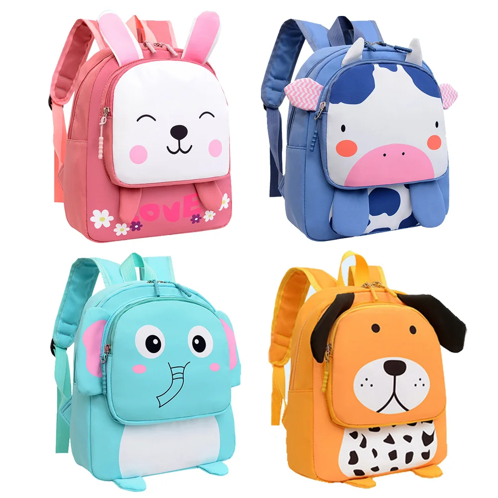 Portable Kindergarten Backpack for School Children Bag Cartoon Animal Kids School Bags for Boys Girls Korean Baby Backpack 2-6Y korean children backpacks pu leather portable school bags kids boys and girls kindergarten designer book backpack chest bag