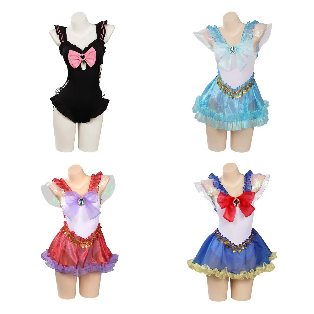 

Sailoring Anime Moon Chibiusa Cosplay Dress Swimsuit Costume Mizuno Rei Usagi Makoto Jumpsuit Halloween Carnival For Women Girls