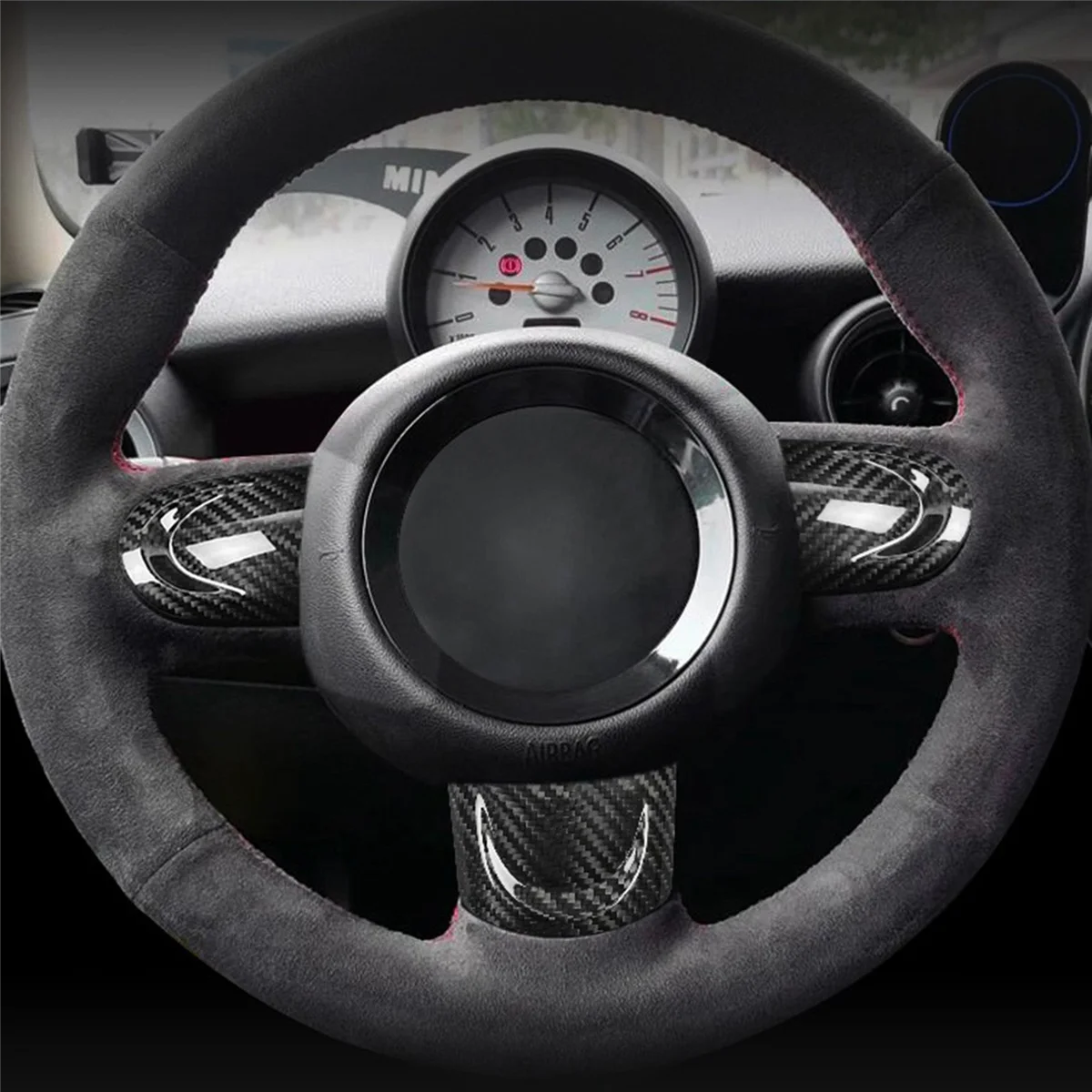 

Крышка рулевого колеса из углеродного волокна, отделка, панель рулевого управления, литье для MINI COOPER R55 R56 R57