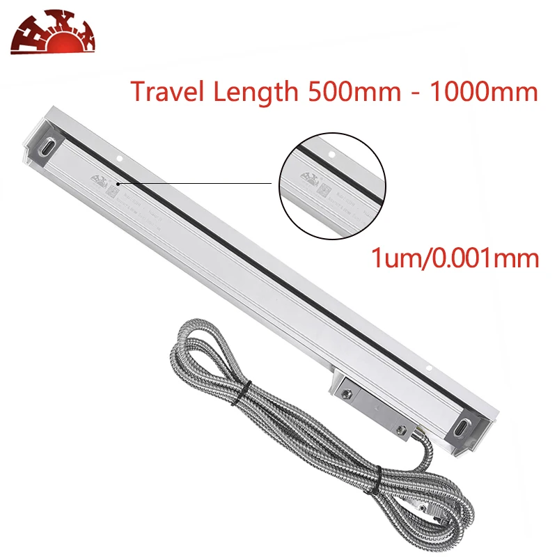 Règle Linéaire Encodeur Optique 1 Micron - Haute Précision 0.005mm TTL Pour Fraiseuse, Tour CNC (650mm Course)