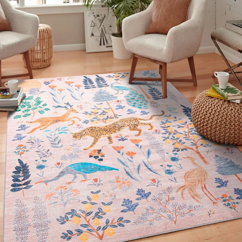 Animal Living Room Carpet Jungle Tiger Large Area Bedroom Plush Rugs Machine Washable Non-slip Coffee Table Mats Ковер Tapis 러그 3