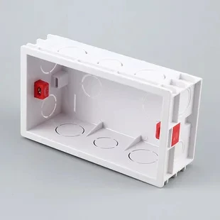 146 Gypsum Board junction box British standard double 35mm 47mm smart switch socket bottom box dark box flame retardant 10 gang