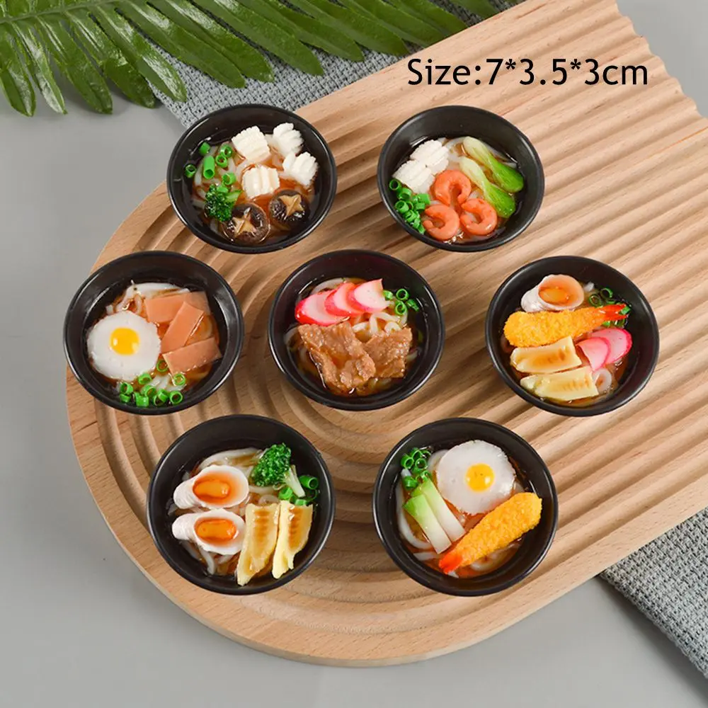 1:6 Scale Dollhouse Miniature Japanese Seafood Noodles Pretend Kitchen Food 2PCS For Blyth Barbies Bjd 1/6 Doll Accessories