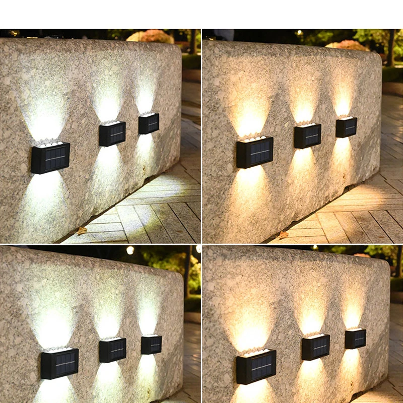 led solar lights 1Pcs Solar Wall Lamp Outdoor Lighting Waterproof Home Garden Decor Lamps for Balcony Courtyard Fence Sunlight Lamp Outdoor Lamp solar motion lights