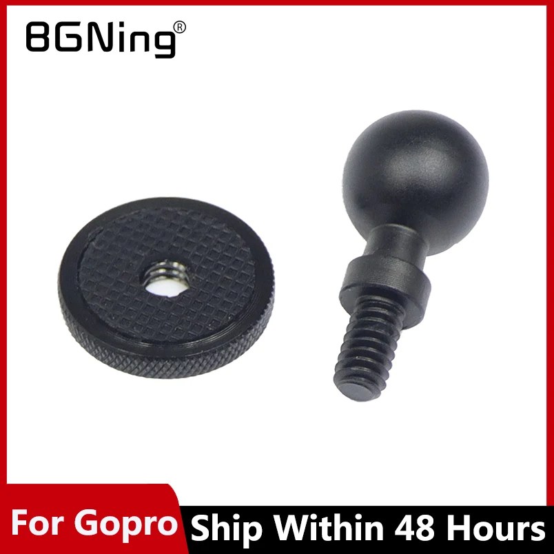고프로 히어로용 나사 어댑터, 인스타 360 액션 카메라 폰 GPS 홀더, 볼 헤드 마운트, 1/4 인치, 13mm, 15mm, 17mm, 20mm, 25mm