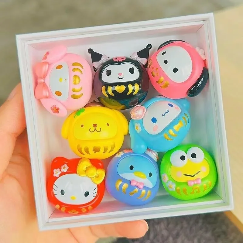 

Оптовая продажа, Sanrio, семейная мини-сумка для слепых девушек Дарума, Kuromi cute beans My melody, ручной офисный мультяшный милый подарок для девочек, детские игрушки