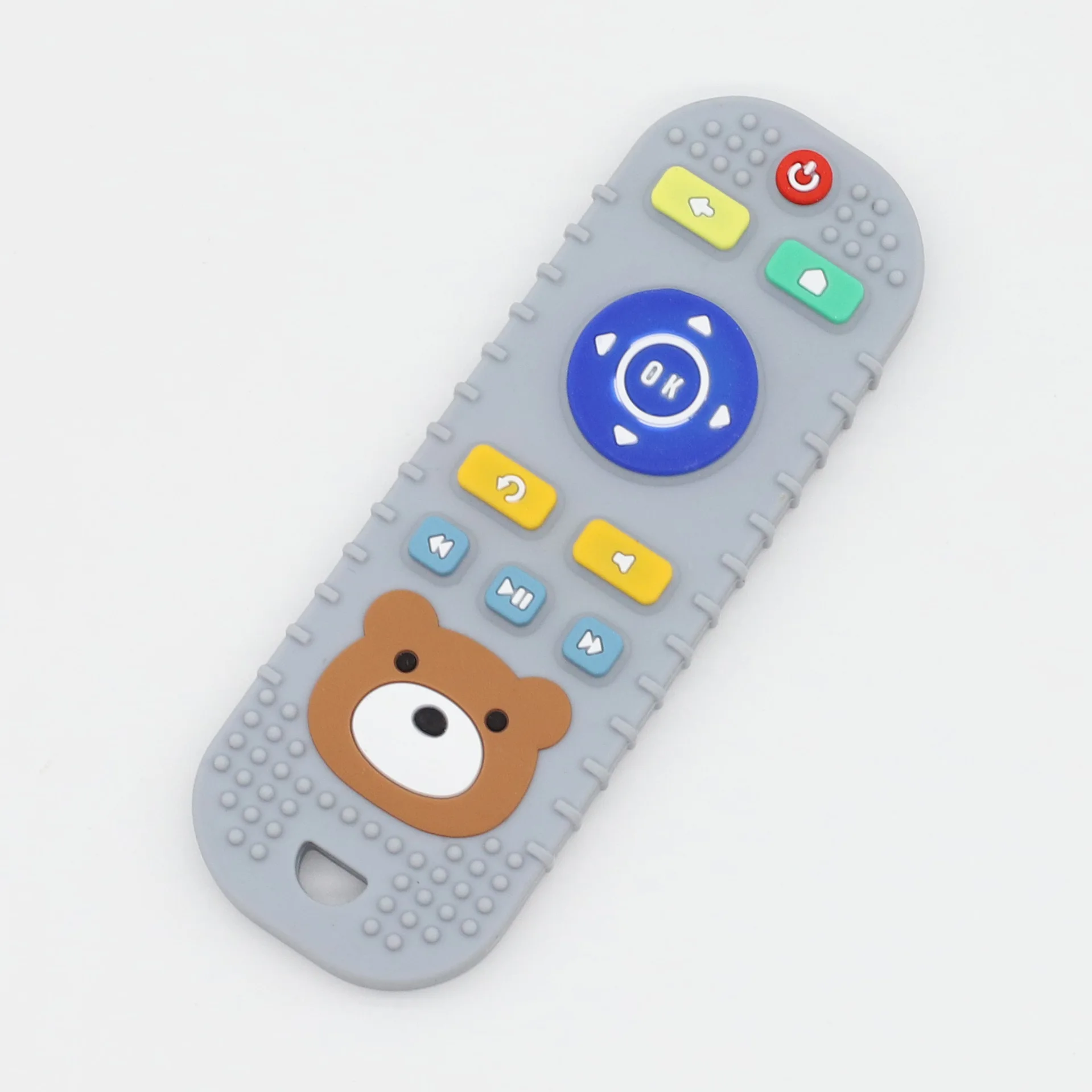 Children's silicone teething remote control baby mouthing period soothing teething teething remote control toys silicone teeth 4