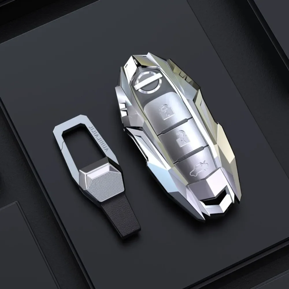 Ontto ABS Fold Car Key Fob Cover Keyring Fit For Nissan T32 T31 J10 Infiniti EX J11 Qashqai Juke X-Trail Murano Key Box Keychain Key Shell Key Holder - View #5