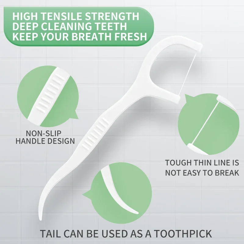 Medical Sterile 55pcs/box  Adult Floss Disposable Safety Safety Floss Upgraded Floss Superfine Floss Stick Family Pack