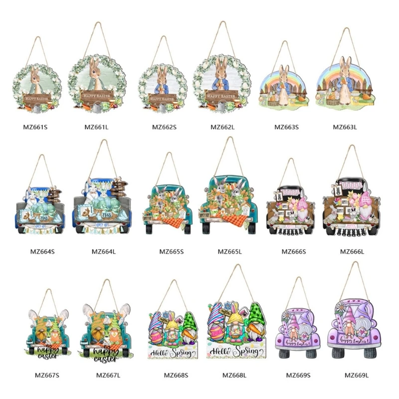 

69HC Beautifully Painted Cutouts Easter Hanging Plate for Wall Display