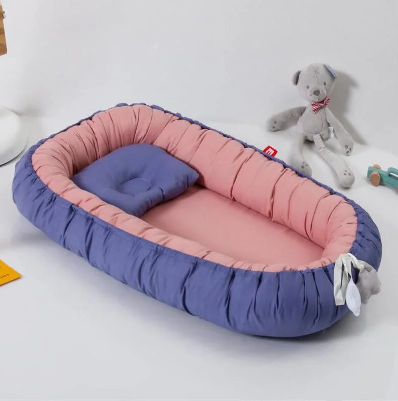 Baby Nest Bumper Sleeping Bed Portable Baby Crib Infant Cradle Cot Newborn Nursery Bassinet Travel Folding - 6