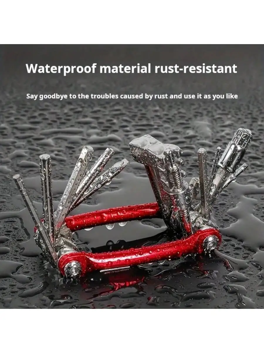 11-in-1 Multifunctional Bicycle Repair Kit Mountain Bike Wrench Screwdriver Chain Six-pointed Wheel Spoke Bicycle Repair Tool - 18