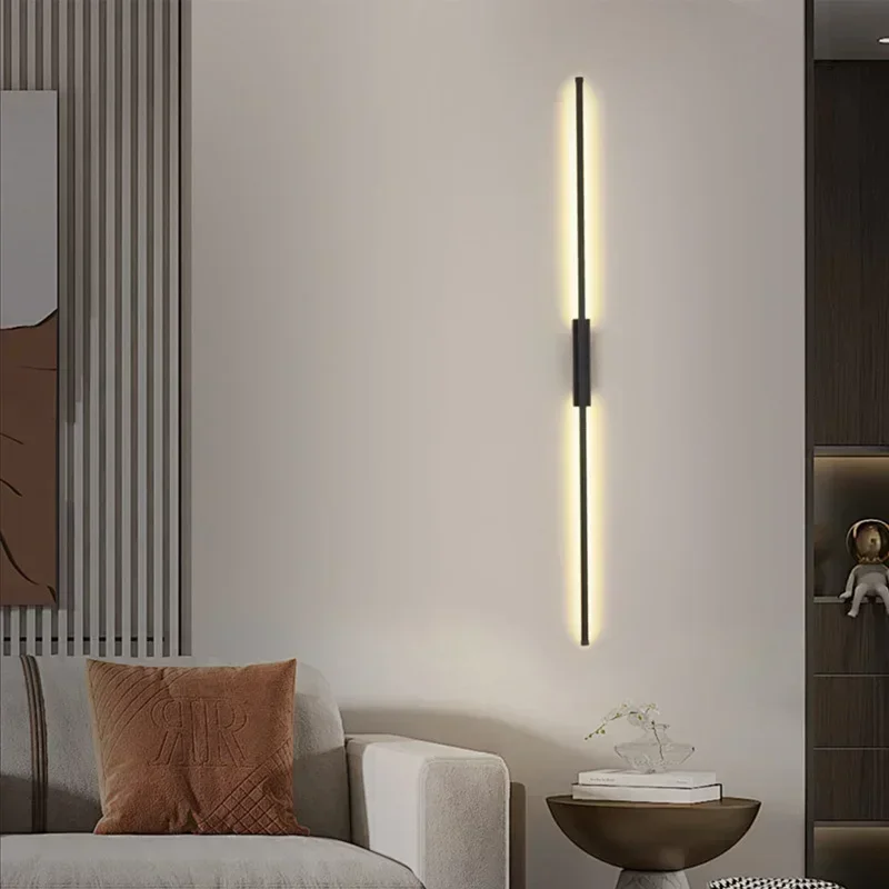 Modern LED Wall Lamp Bedroom Decoration Indoor Fixture Living Minimalist Lines Black Light Sconces Stair Hallway Wall Lights led light,led wall lamp,wall light