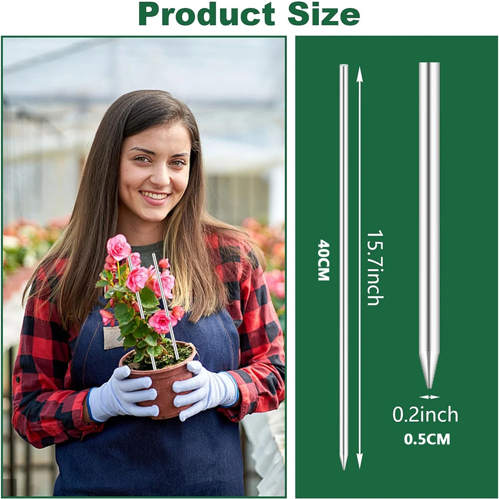 Plant Stakes Sticks Acrylic Clear Support Garden Single Stem Orchid for Indoor and Outdoor Orchid Potted Tomatoes Flowers