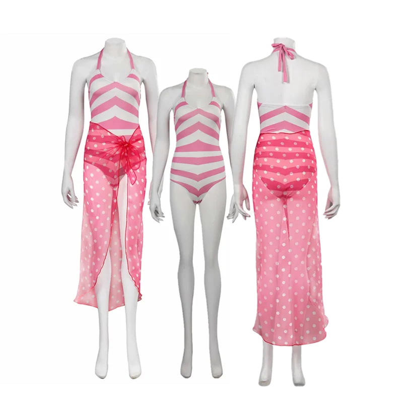 

Barbier Margot Cosplay Costume Women Summer Beach Dress Swimwear Skirt Outfits Halloween Carnival Party Suit