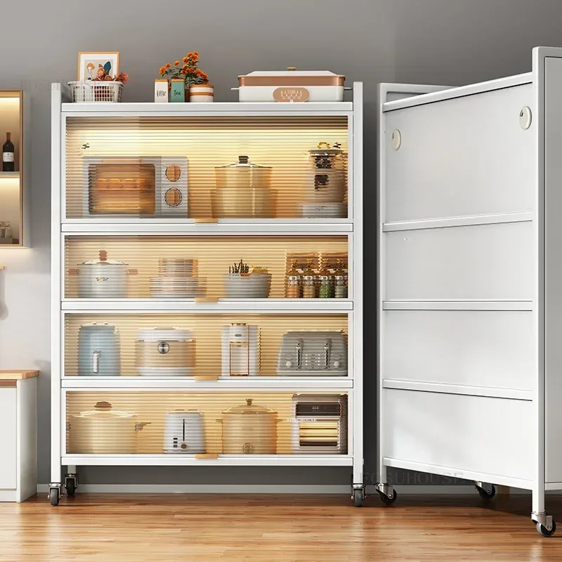 Modern Large Capacity Kitchen Cabinets for Kitchen Furniture Household Tableware Cabinets Multi-layer Shelf with Flip Door p 4