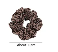 1/3/6pcs Leopard Print Scrunchies Hair Tie Rope hair Band Ponytail Holder Elegant Women Hair Accessories Chiffon Casual - Image 6