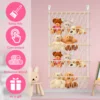 Stuffed Toy Storage Hammock 4-Layer Large Capacity Stuffed Storage Mesh Holder Hand-Woven Cotton Rope Hanging Organizer Washable 2