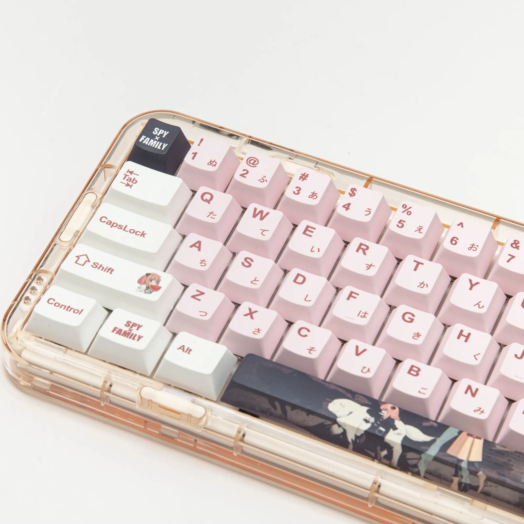 Pbt Keycaps Cereja Tintura Sub Keycap 140 Chave Japonês Minimalista Branco Rosa para Jogos Teclado Mecânico Personalizado dos Desenhos Animados - Imagem 6