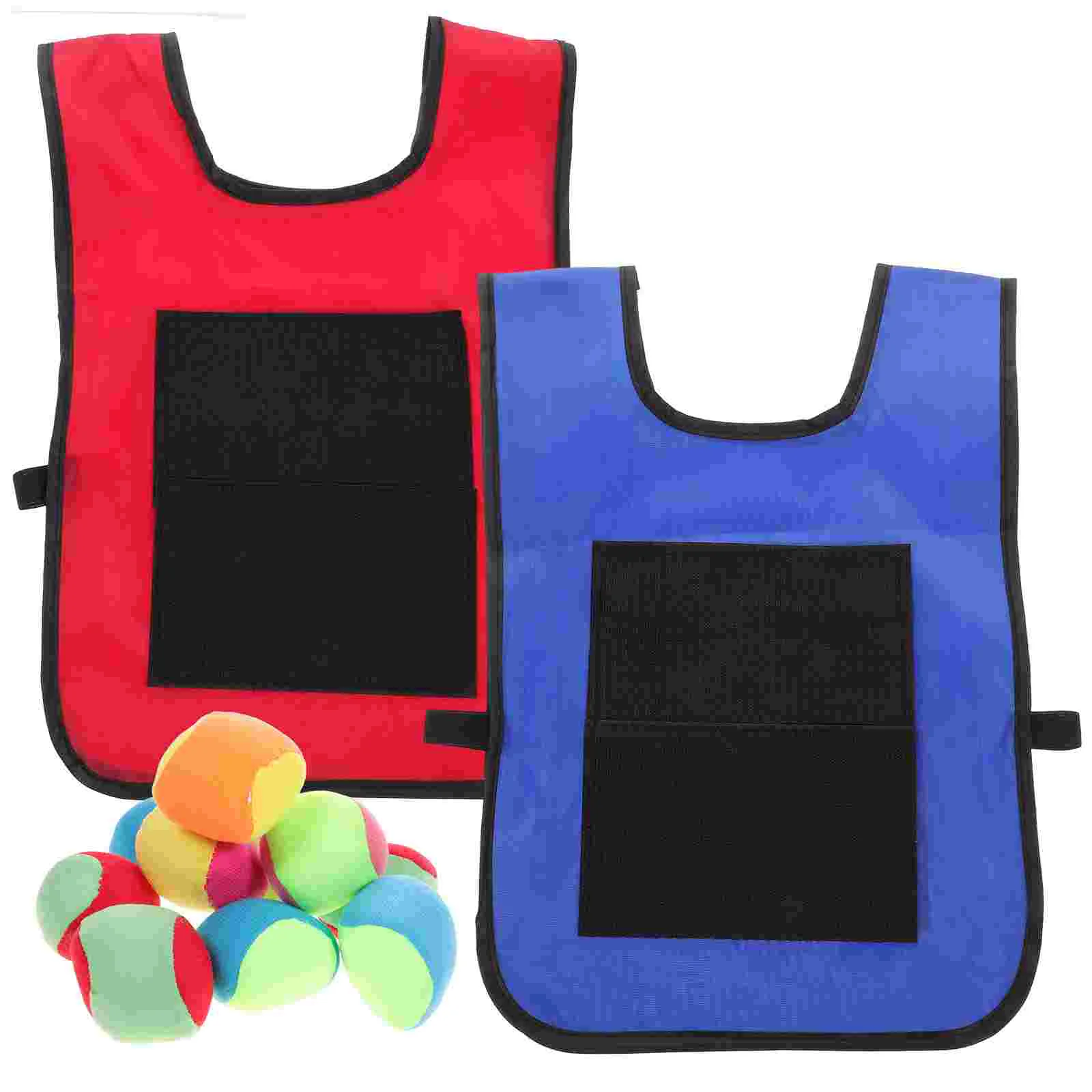 12pcs Children Sticky Ball Vest Sticky Jersey Vest Game Props Sticky Ball Vest for Kids sticky vest for ball 5
