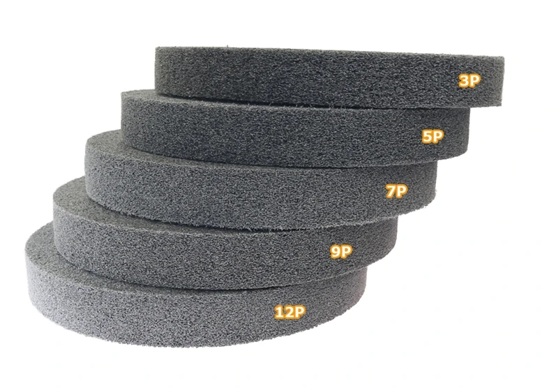 8"*1"/2" 3P-9P Vlies-Polierscheibe, Nylon-Faser-Schleifscheibe P180 – Detail 1