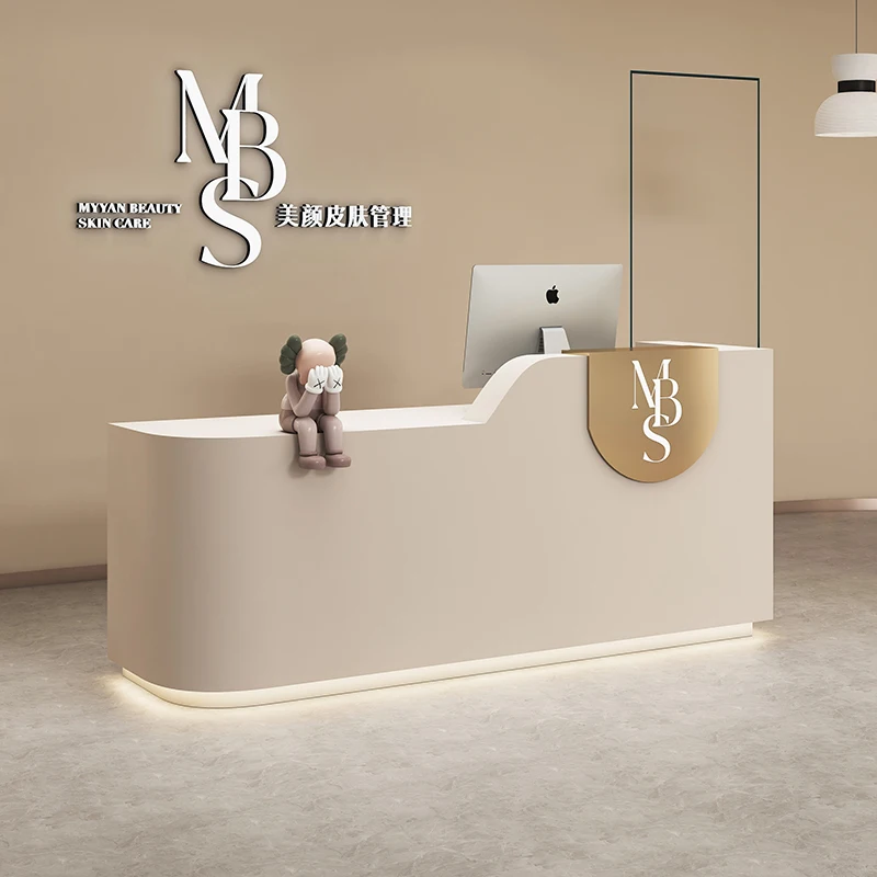 Modern Training Institution Reception Desks Nordic Simple Beauty Salon Shop Counter Church Pulpit Storage Office Furniture FYRD