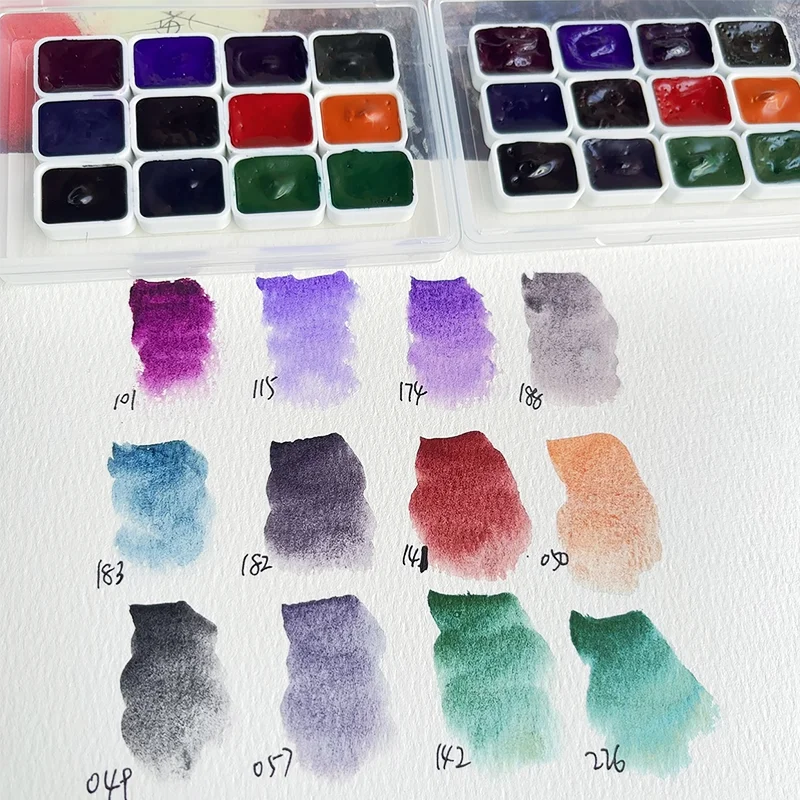 Daniel Smith Granulating Watercolor Set-12x1ml Sedimentary Tubes in Travel-Friendly Case for Outdoor & Studio Art Supplies
