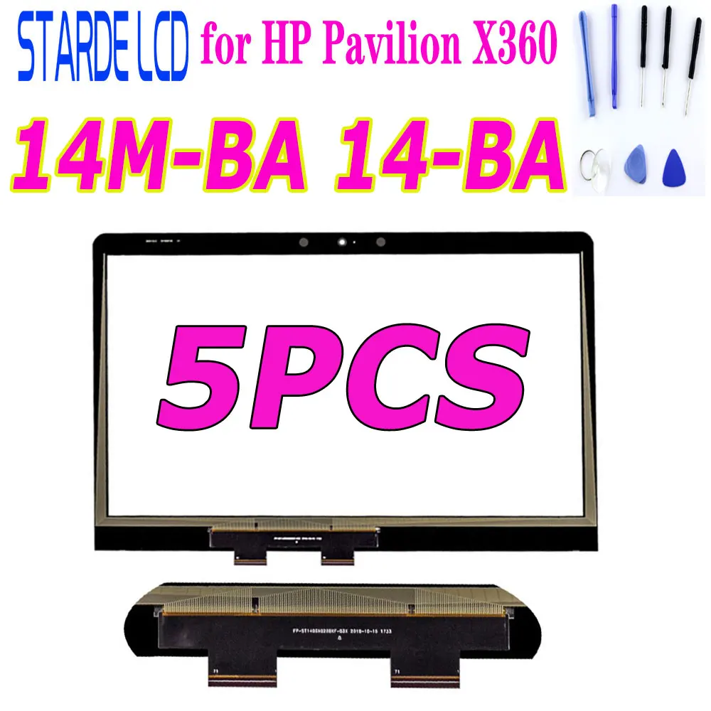 5 Pz 14.0 ''Touch Digitizer Sostituzione Per Hp Pavilion X360 14M-Ba 14-Ba Series Pannello Touch Screen Non Lcd Con Strumenti Gratuiti