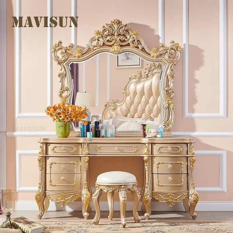 large gold dressing table mirror Claremont Panelled Dressing Table Mirror | Designed by Sophie Paterson main image 0