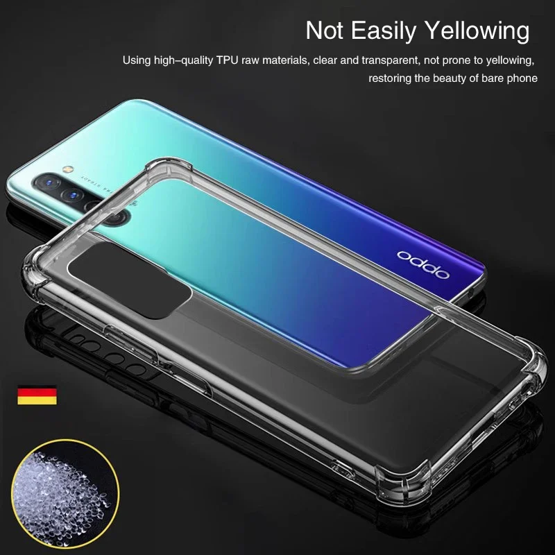 Clear Soft Silicone Anti-Knock Phone Case with Airbag Protection