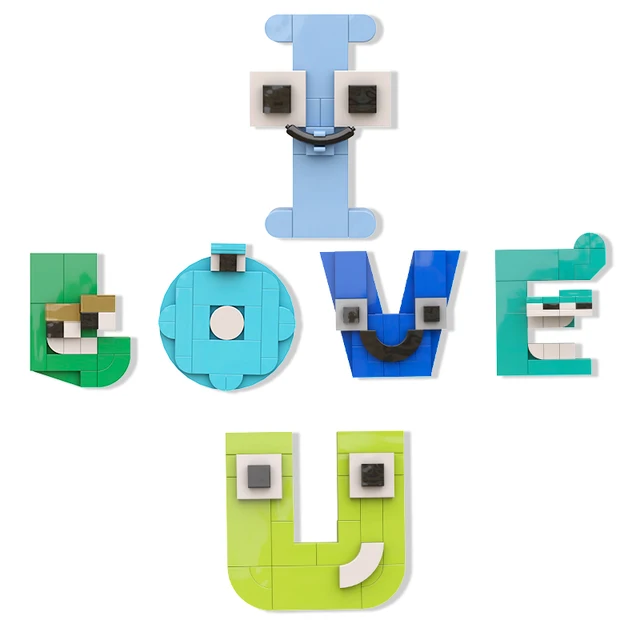 MOC Number Lore Building Blocks Character Kawaii Alphabet Lore