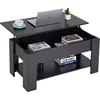 Lift Top Coffee Table with Hidden Compartment and Storage Shelf Wooden Lift Tabletop for Home Living Room Reception Room 1