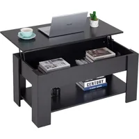 Lift Top Coffee Table with Hidden Compartment and Storage Shelf Wooden Lift Tabletop for Home Living Room Reception Room 1
