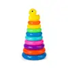 Children's Little Yellow Duck Rainbow Tower Stacking Circle Baby Early Childhood Education Puzzle Ring Montessoris Toy Kids 6