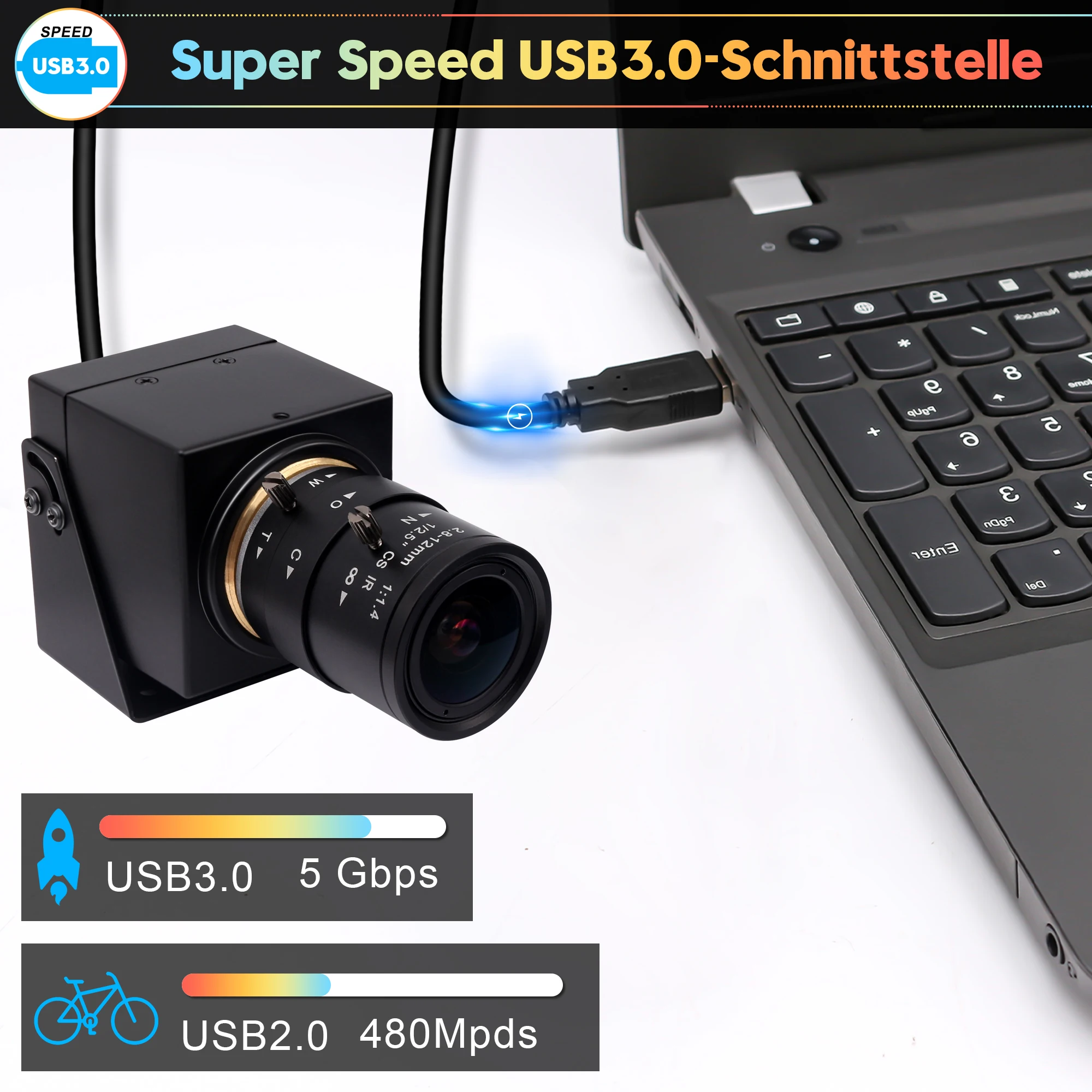 ELP 4K HDMI Camera High Speed 60fps 4K USB Camera IMX415 Sensor Mini USB Webcam USB3.0 Viedo for Computer PC Raspberry Pi