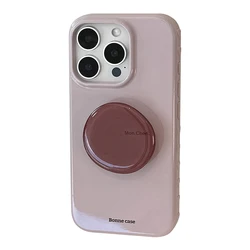 Adorable Purple Shockproof Phone Case with Stand Holder Bracket - Soft and Protective Back Cover - iPhone 13 Pro (1)