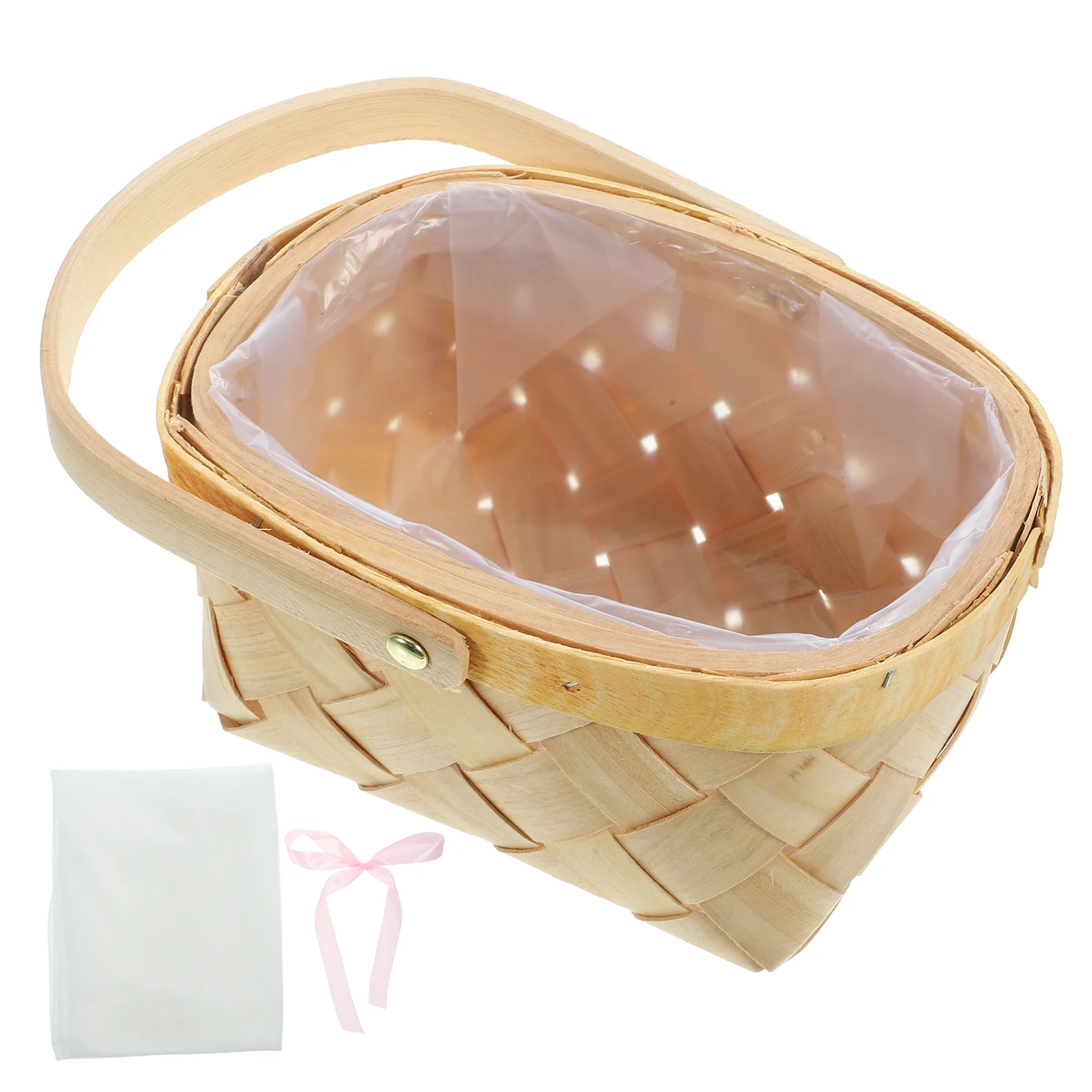 

Bamboo Basket Decorative Fruit Multipurpose Rattan Woven Flower Shopping Hamper