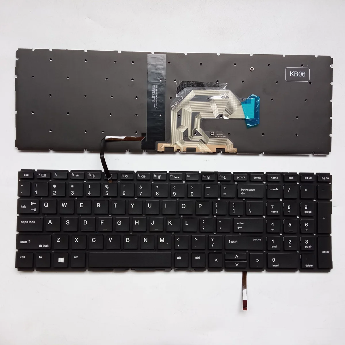 Tastiera Retroilluminata Per Laptop Usa Per Hp Probook 450 455 455R G6 G7 Nero