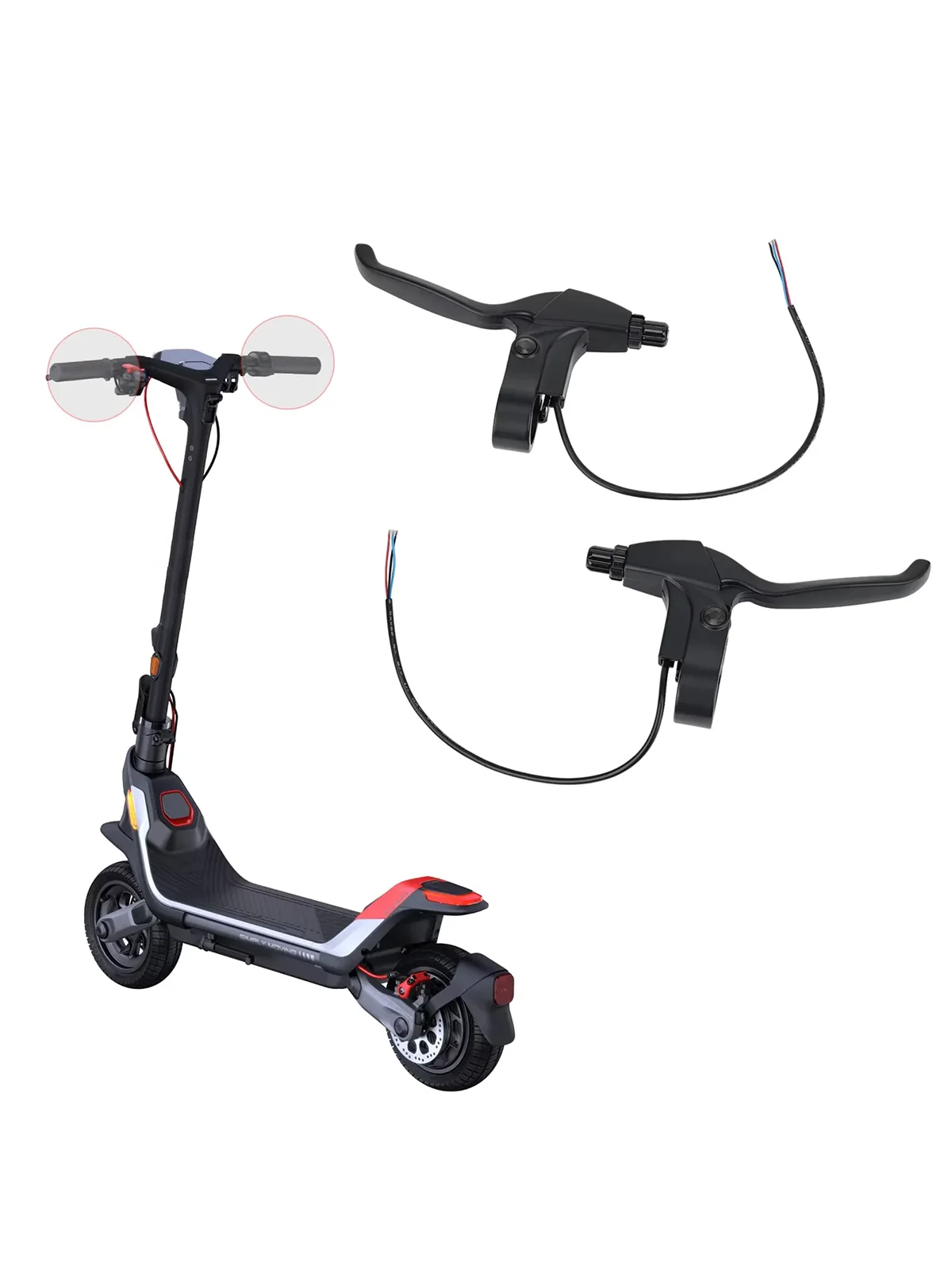 Original Links/Rechts Bremsgriff Für Ninebot Kickscooter P65 P100 P100S Segway Elektrische Roller Bremshebel Ersatzteile – Detail 11