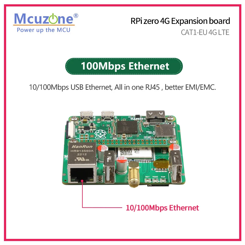 Placa de Expansão Ethernet Zero para Raspberry pi Zero Cat1-eu 4g Lte 100mbps Zero Wh2w Hub Usb Esim Rs485para Isolamento de Energia - Imagem 6