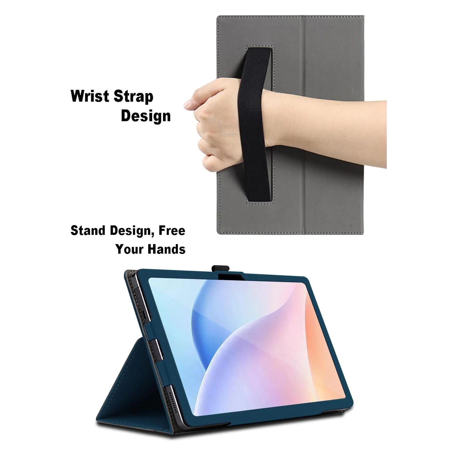 Premium Protective Tablet Case with Kickstand - Shockproof PU Leather Cover