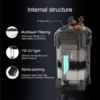 Aquarium Canister Filter Fish Tank UV Filter Aquarium Green Water Cleaning Machine Ultra Quiet External Turtle Tank Filter 2